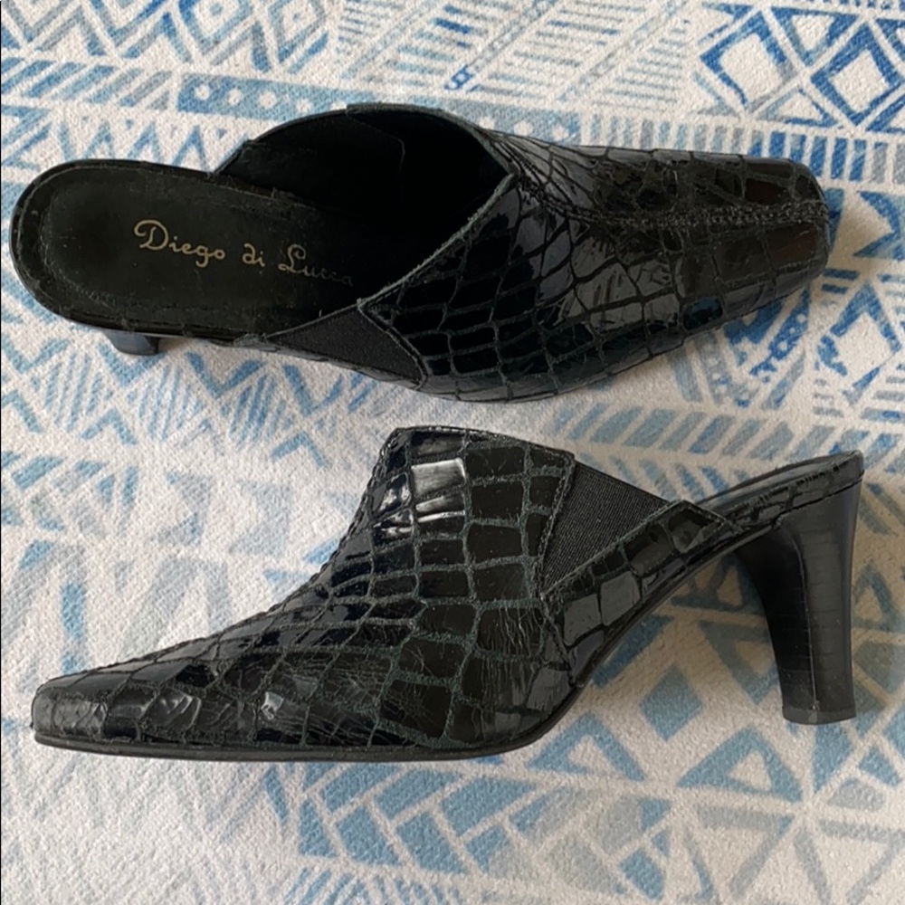 Diego di Lucca Black Monica Mules